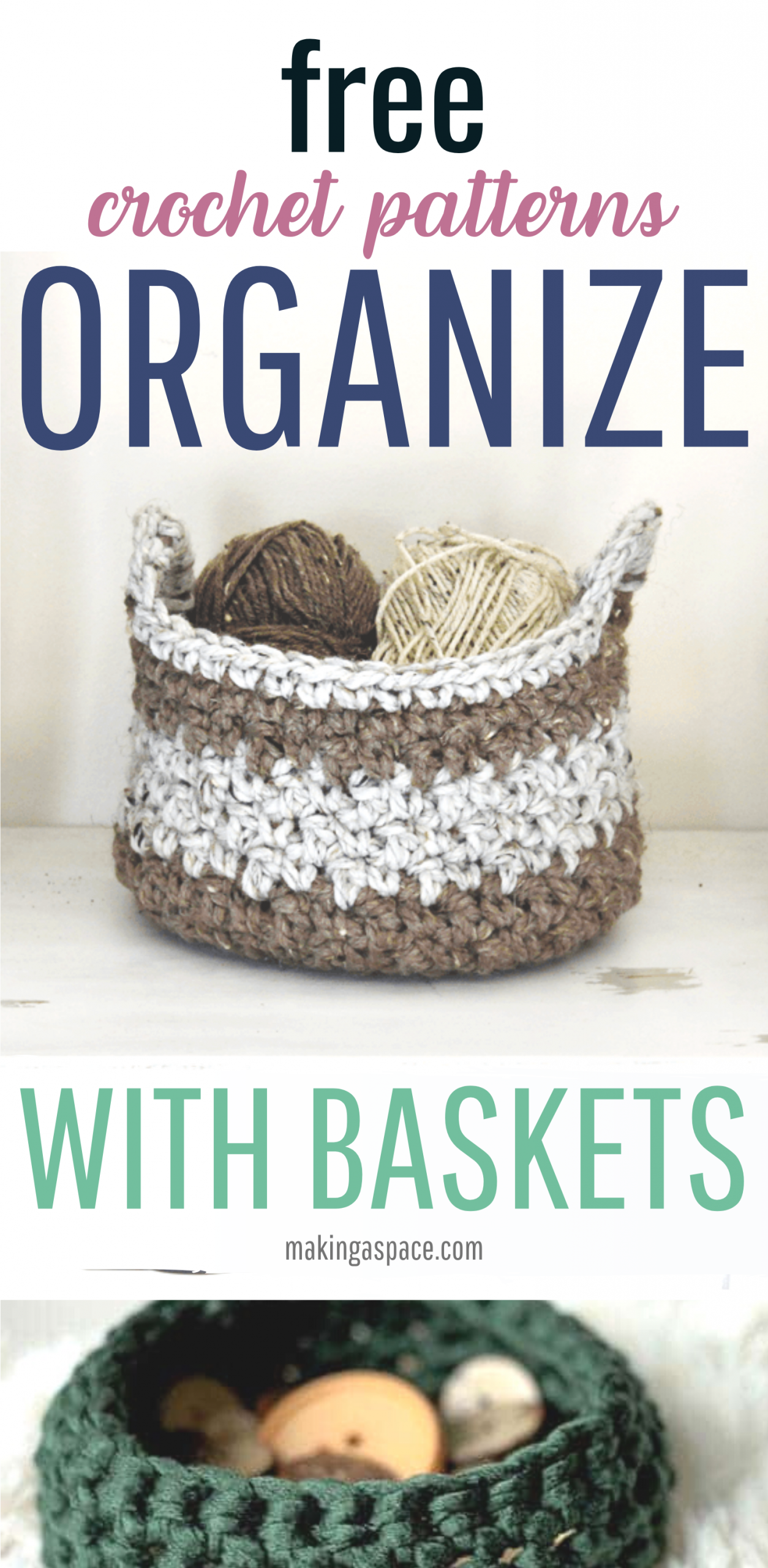 15 Storage Crochet Basket Patterns to Make - Get Organized - A More Crafty  Life