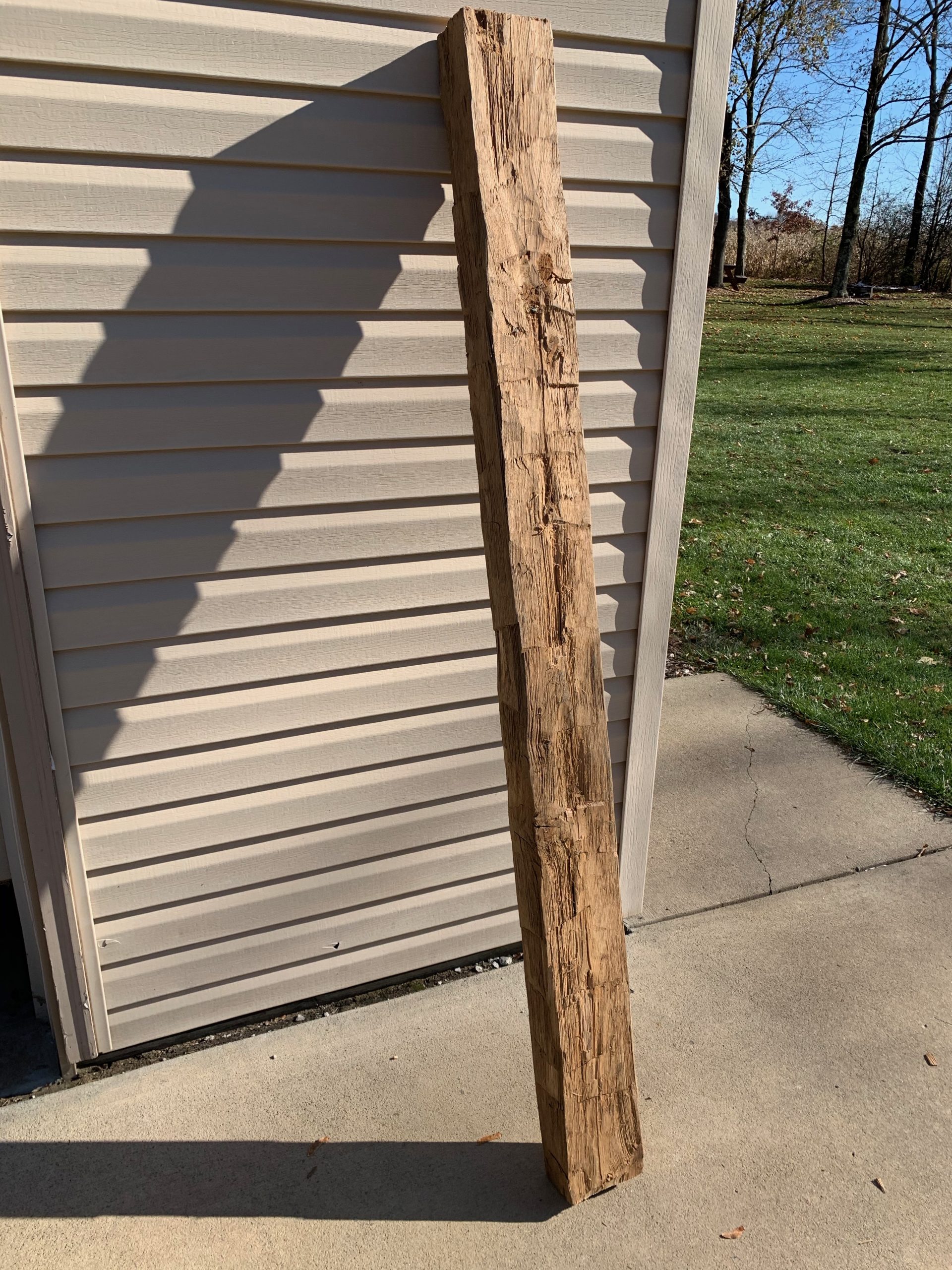 Barnwood mantel for fireplace