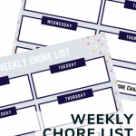 Weekly Chore List Printable