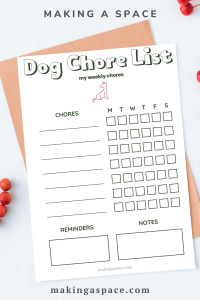 Printable Dogs Chore List