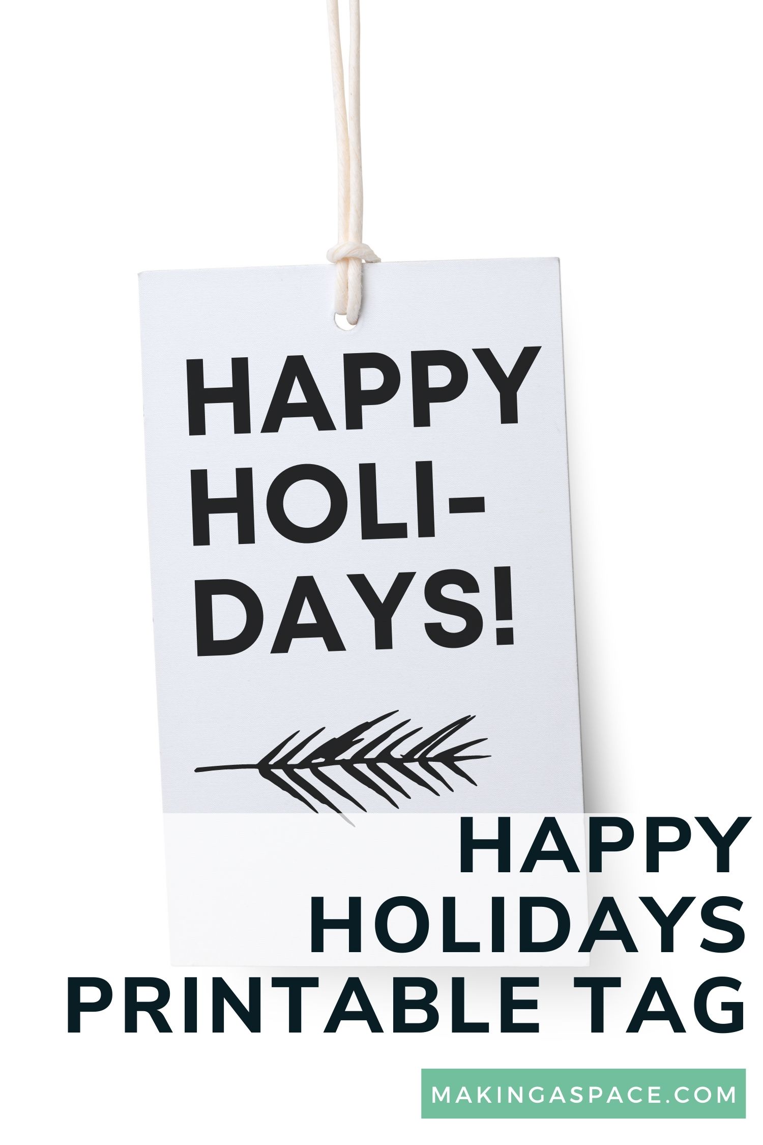 Happy Holidays Free Printable Sign