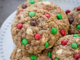 Image for Christmas Oatmeal M&M Cookies Recipe | Cookies for Santa