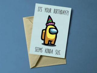 Image for Among Us Birthday Card