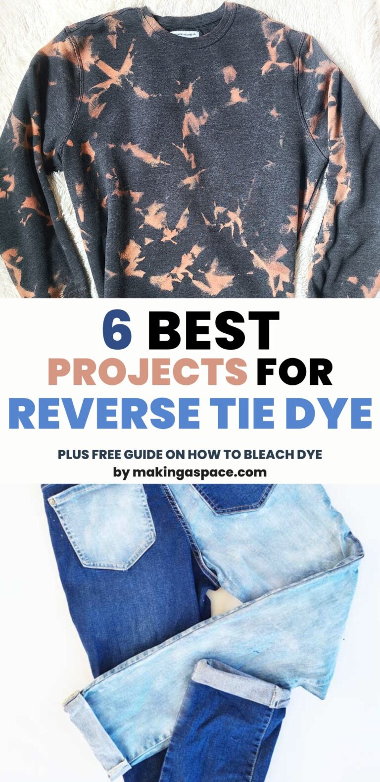 Easy  Bleach Tie Dye Designs (Reverse Tie Dye Patterns) Plus Guide