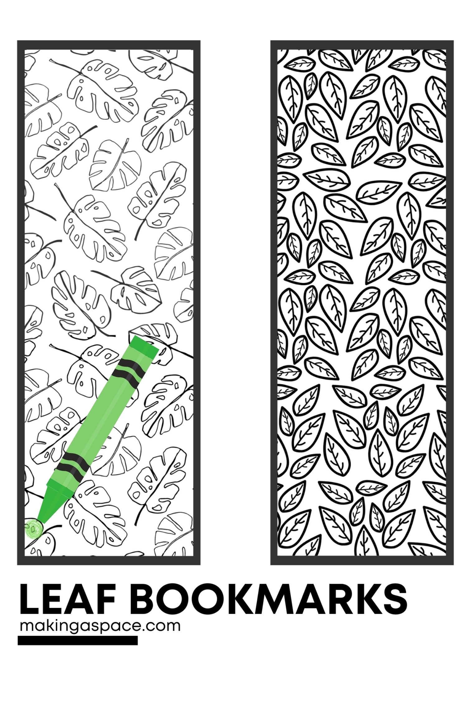 free pdf leaf bookmarks to print color making a space