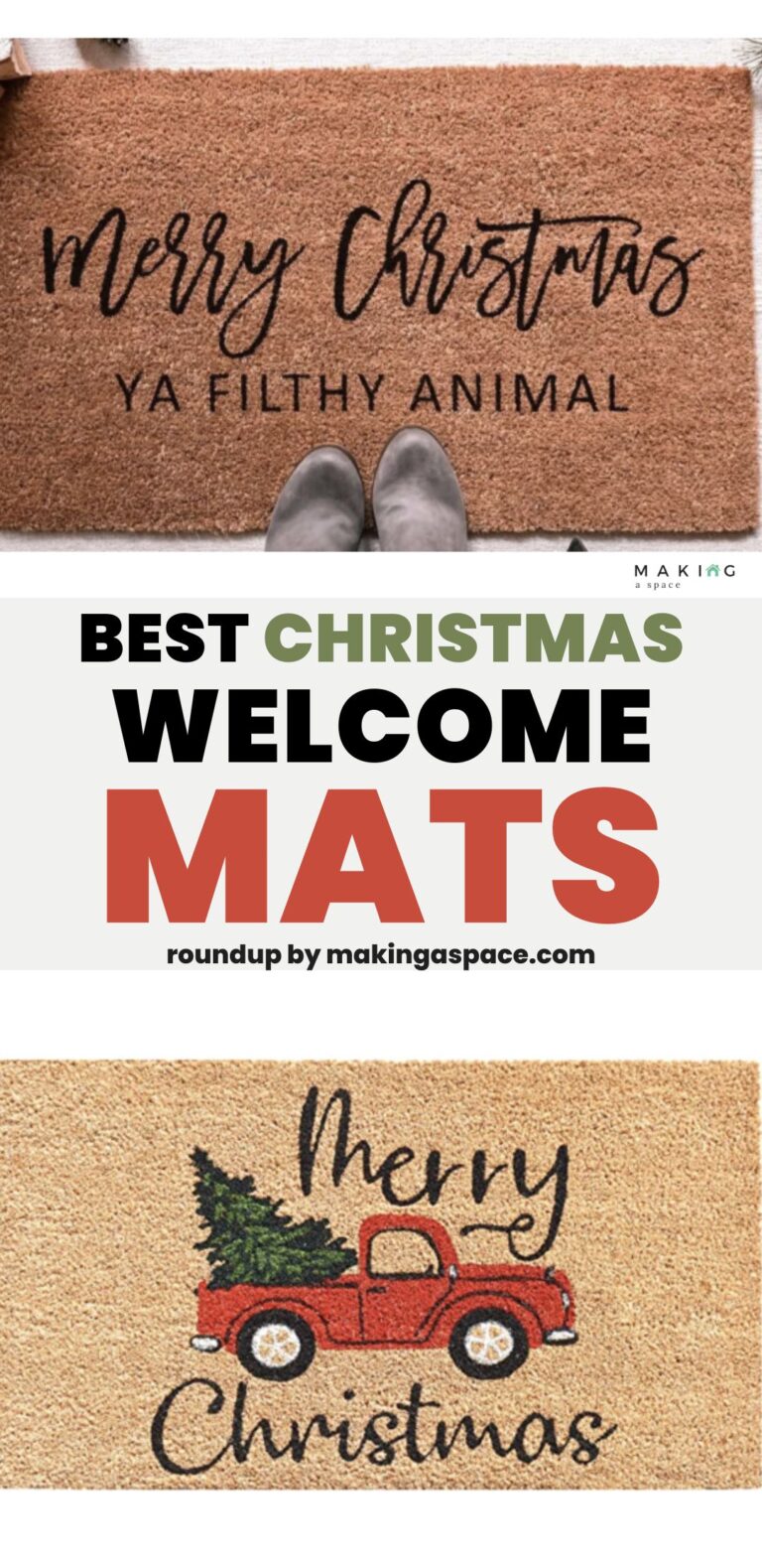 The Best Christmas Welcome Mats for Your Porch