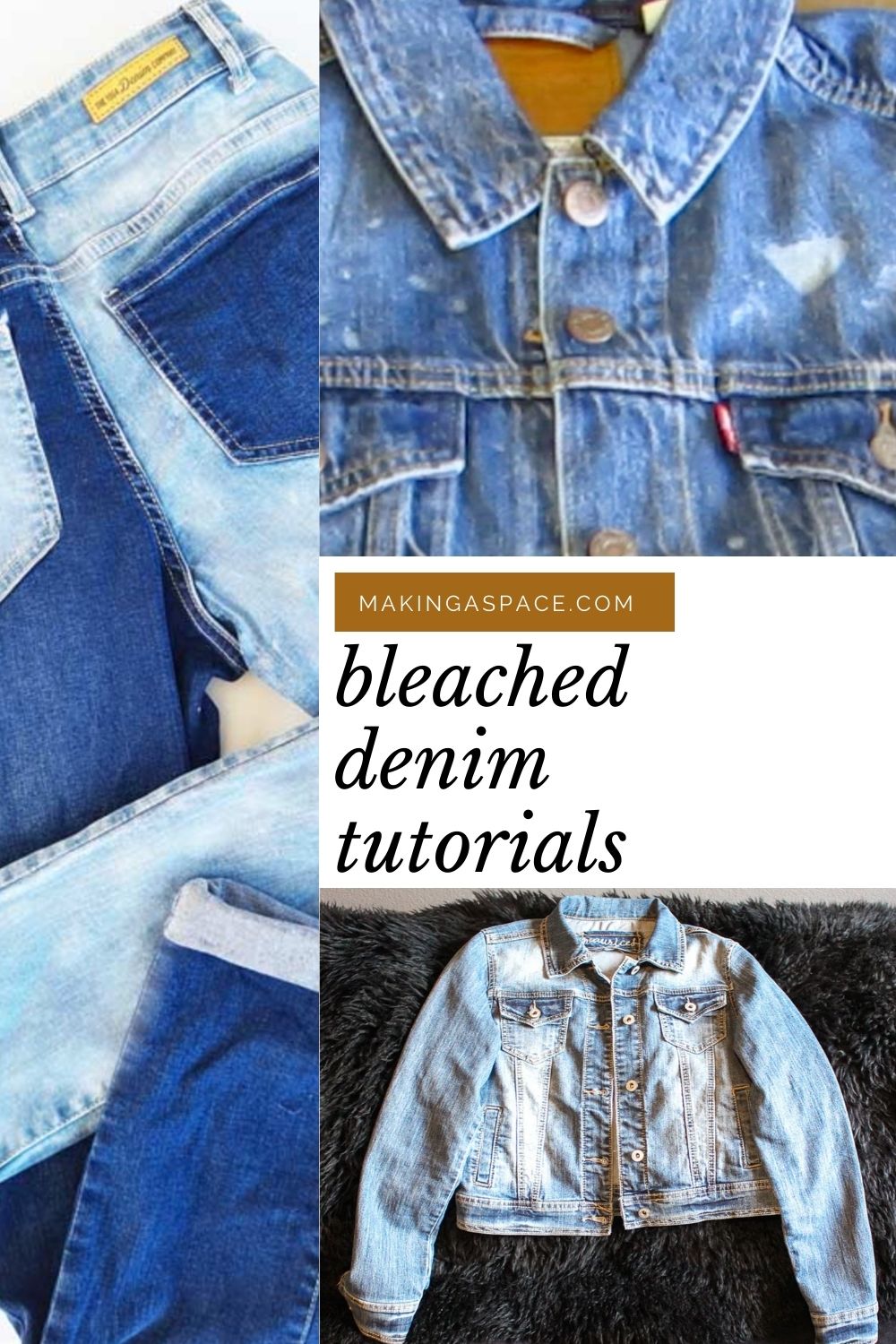 Tea-stained Bleached Jeans  Bleach jeans diy, Denim diy, Dye jeans