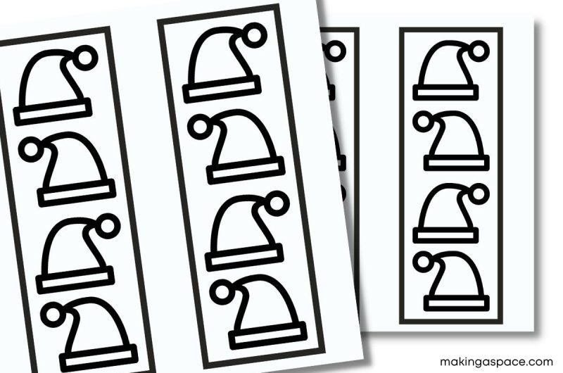 Santa Bookmark Printable to Color - Making A Space