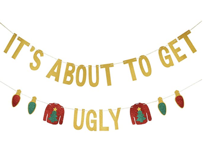 Image for It's About To Get Ugly Banner Ugly Sweater Party