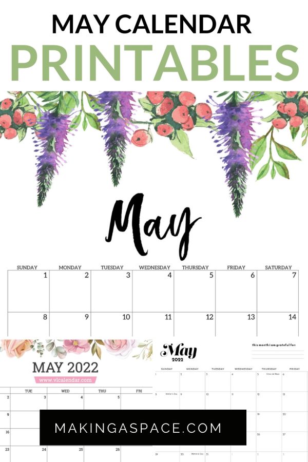 5 Free Printable May Calendars Making A Space