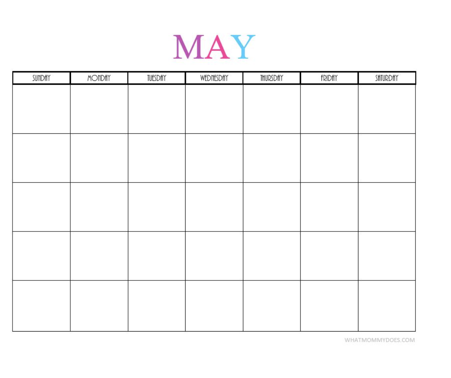 5 Free Printable May Calendars - Making A Space