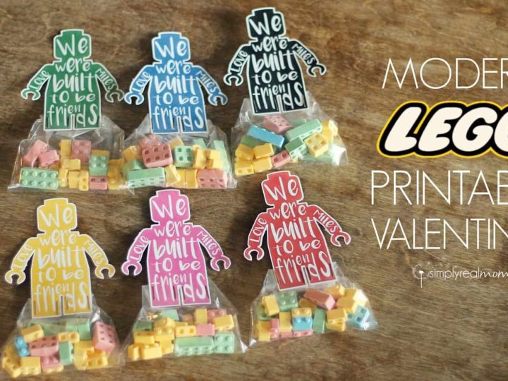 Image for Modern Lego Printable Valentines