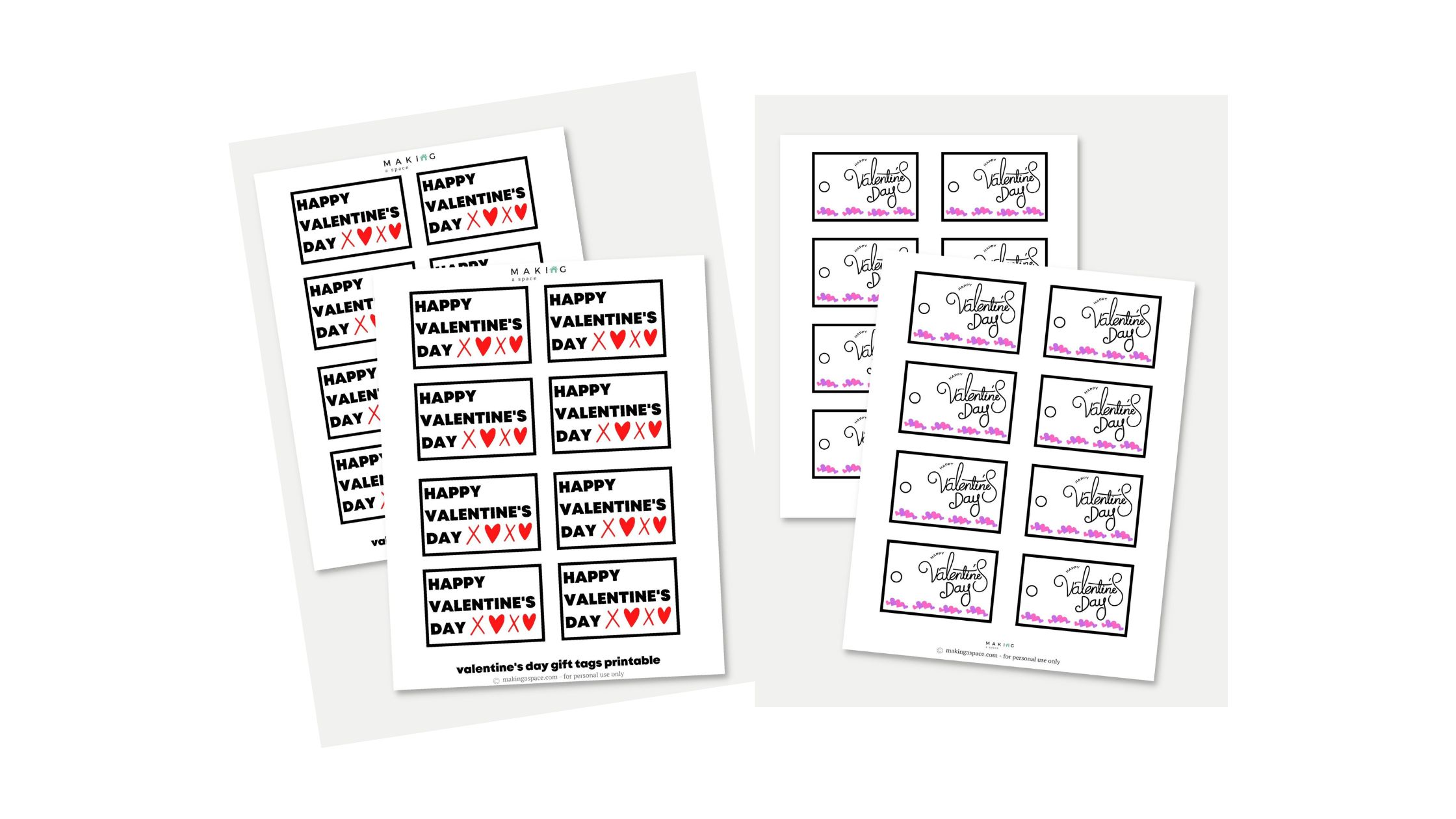 Printable Valentine's Day Gift Tags - Homey Oh My