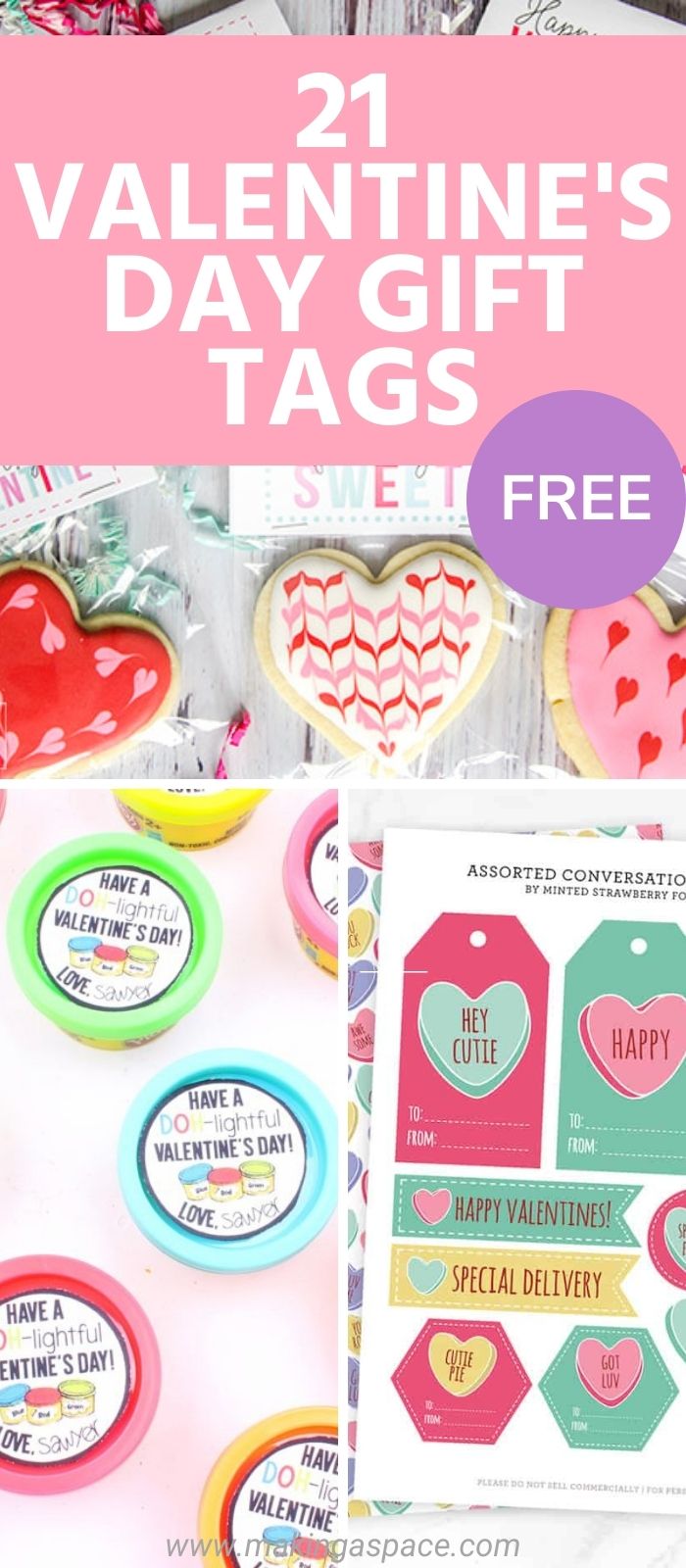 Valentine's Day Wrapping Paper and Gift Tags (Free!) - DIY Candy