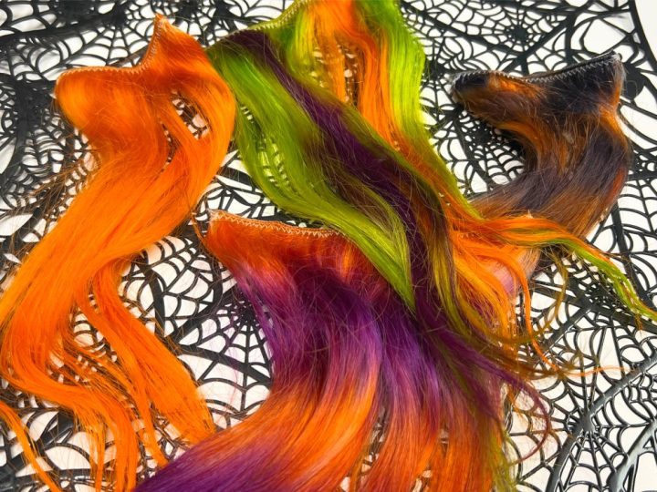 Image for Halloween hair idea: Tie dye hair clips
