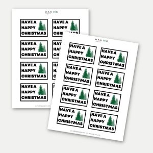 Have a Happy Christmas Printable Tags