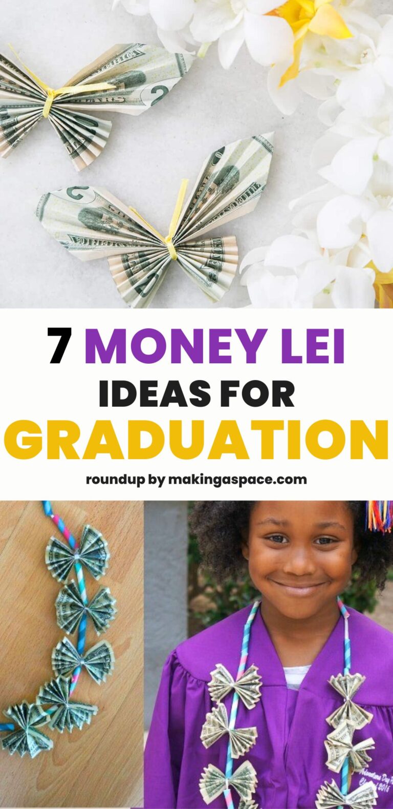 Easy to Make Money Lei Necklaces for Graduation 2025