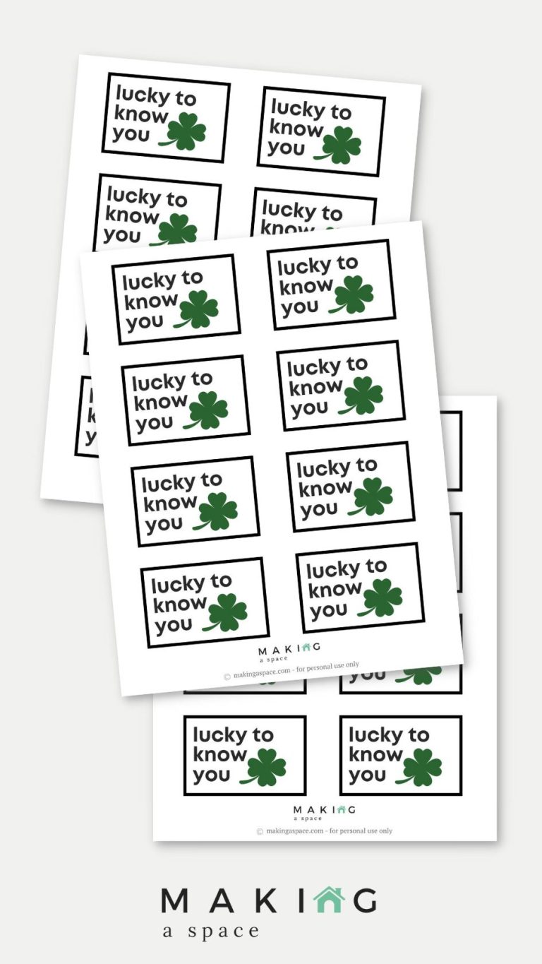 Free Lucky To Know You Printable Tags