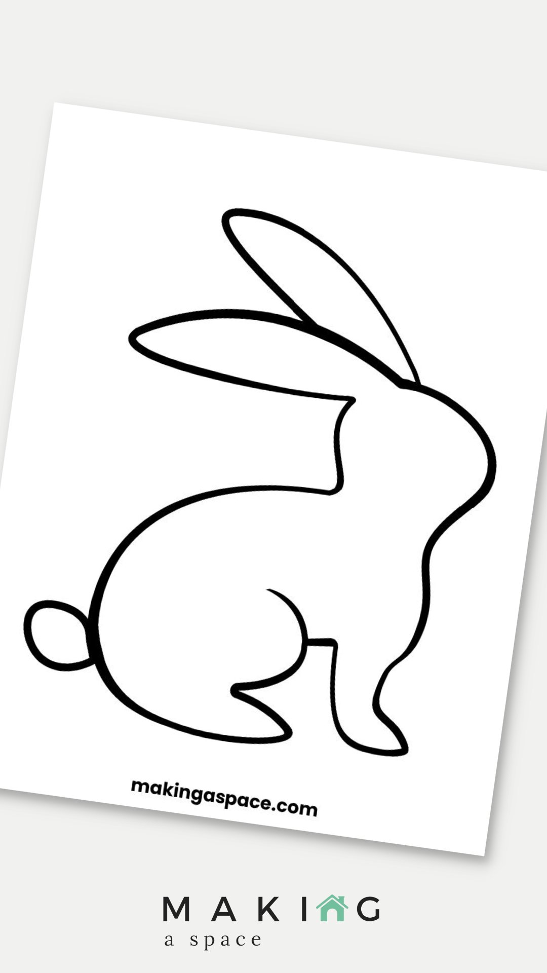 easter bunny outline