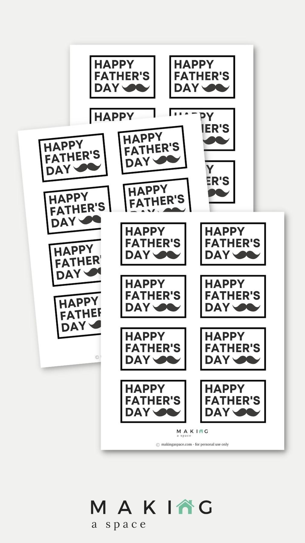 Happy Fathers Day Tag Printable 8 Tags Making A Space