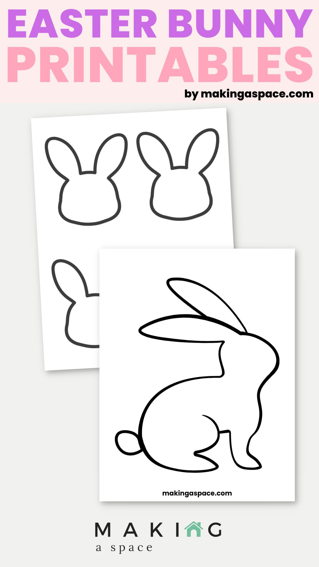 easter bunny outline