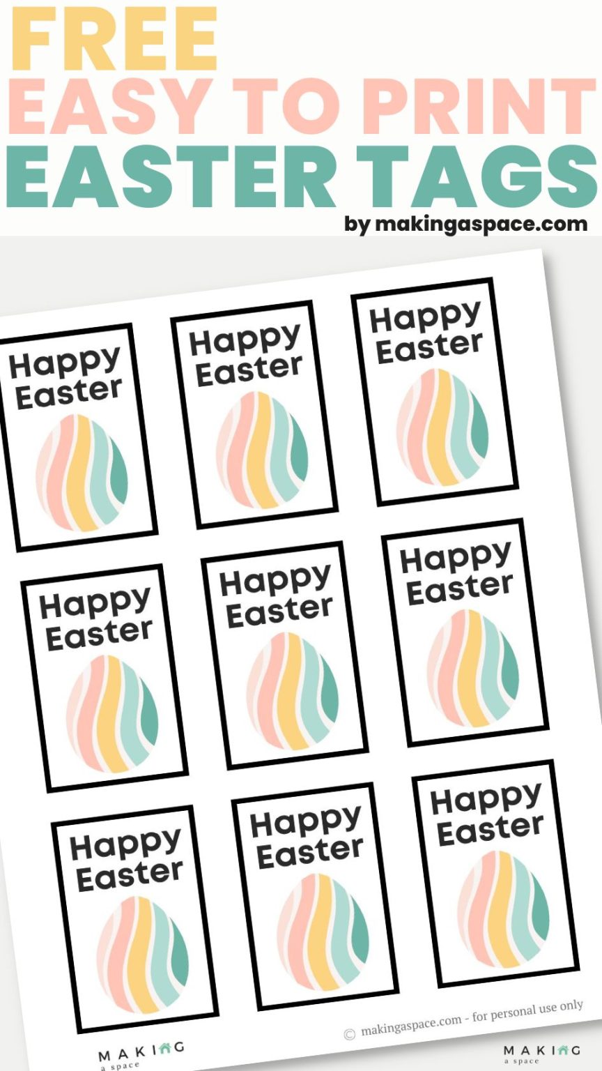 Printable Easter Egg Gift Tags - Making A Space