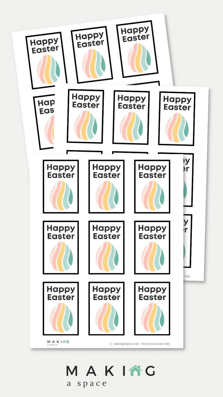 Printable Easter Egg Gift Tags