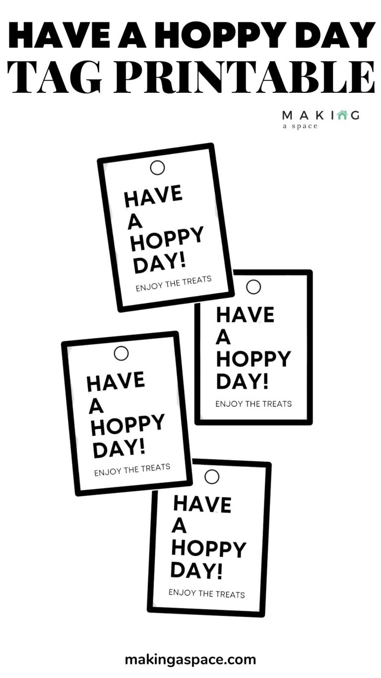 Have a Hoppy Day Easter Tag Printables