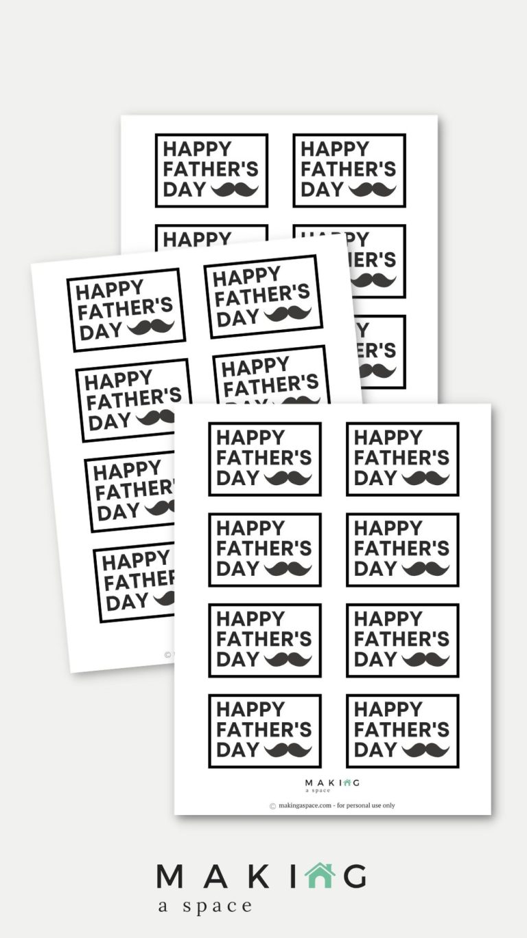 Happy Father’s Day Tag Printable (8 Tags)