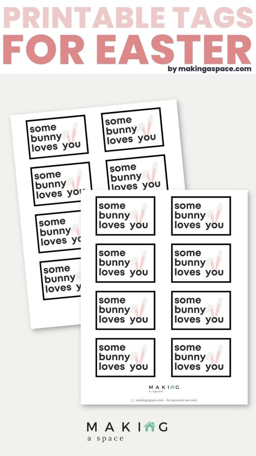 Free Printable Some Bunny Loves You Easter Tags Making A Space
