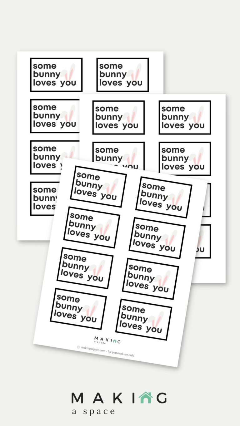 Free Printable Some Bunny Loves You Easter Tags
