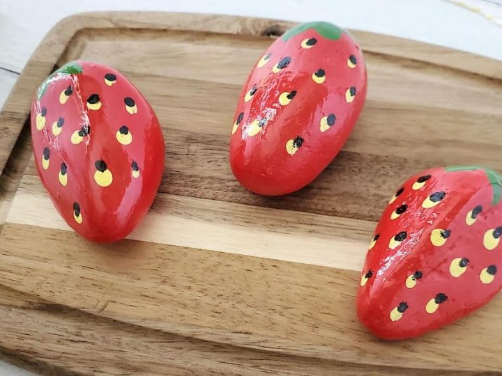Image for Easy DIY Painted Strawberry Rocks Craft Tutorial
