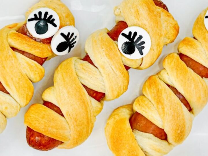 Image for Halloween Mummy Hot Dogs made with Crescent Dough